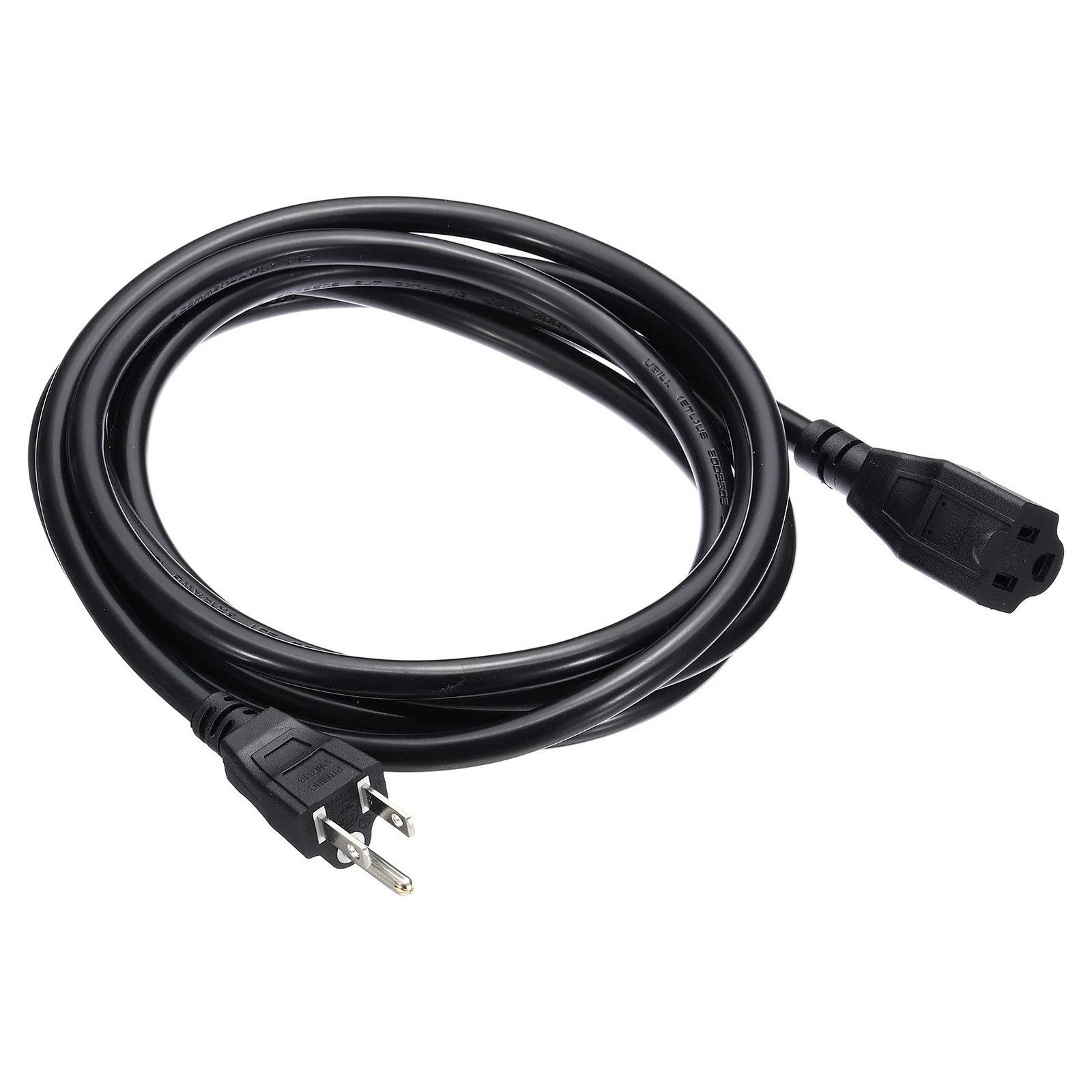 0.3-3Meter 3 Prong Extension Cord 15A 14AWG Appliance Power Wire Electric Cable Female/Male Plug Power Supply Cable for Lamp Fan
