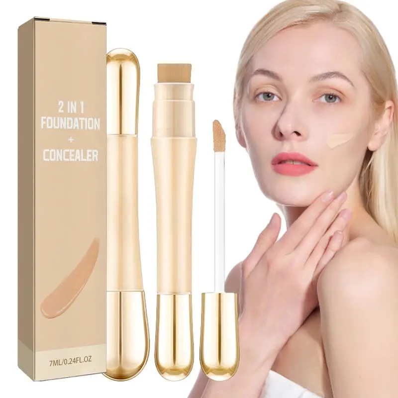 Concealer Contour Stick Dual-Ended Hydraterende Concealer Stick Voor Gezicht Natuurlijk Ogende Make-Up Concealer Voor Dating Reizen