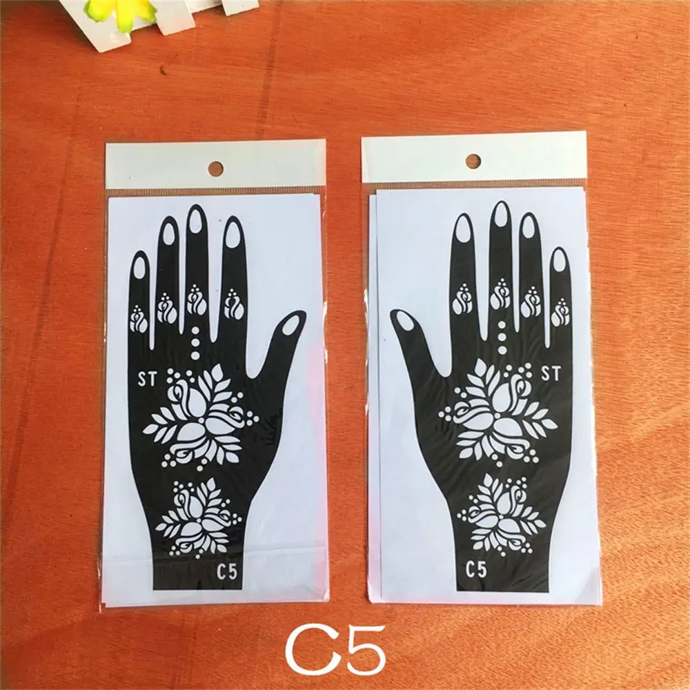 

DIY Face Paints Hollow Drawing Body Art Template Stencils Temporary Decal India Henna Kit