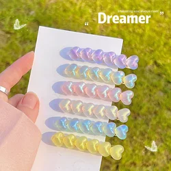 Ins Korean style Fashion Hair Clip Sweet Girls Love Bangs Clip Heart Hairpins Vintage Temperament bangs Side Hair Accessories