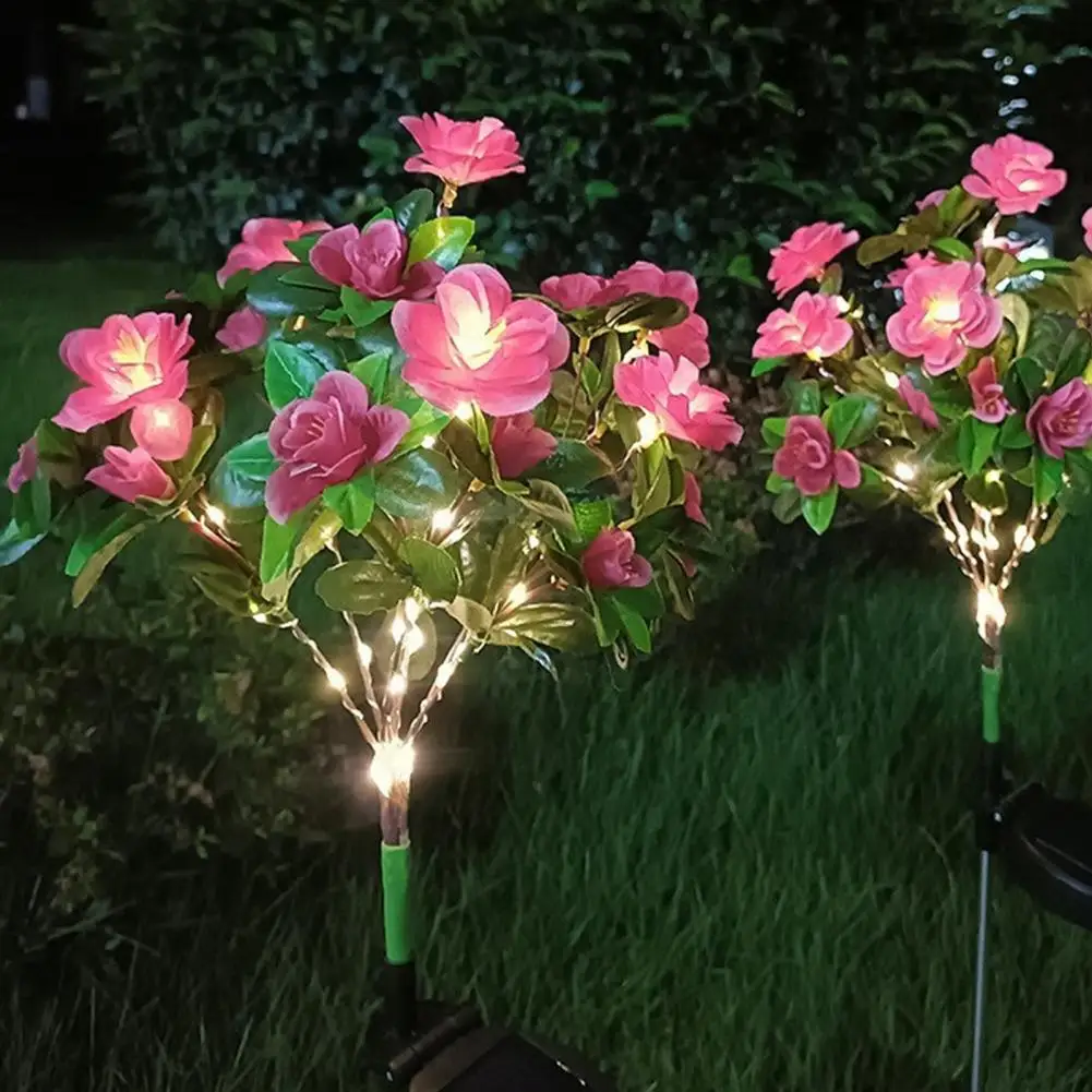 

Солнечный садовый светильник, меняющий цвет, элегантные солнечные цветочные фонари для садового декора, IP65, водонепроницаемый, с автоматическим включением/выключением, легко