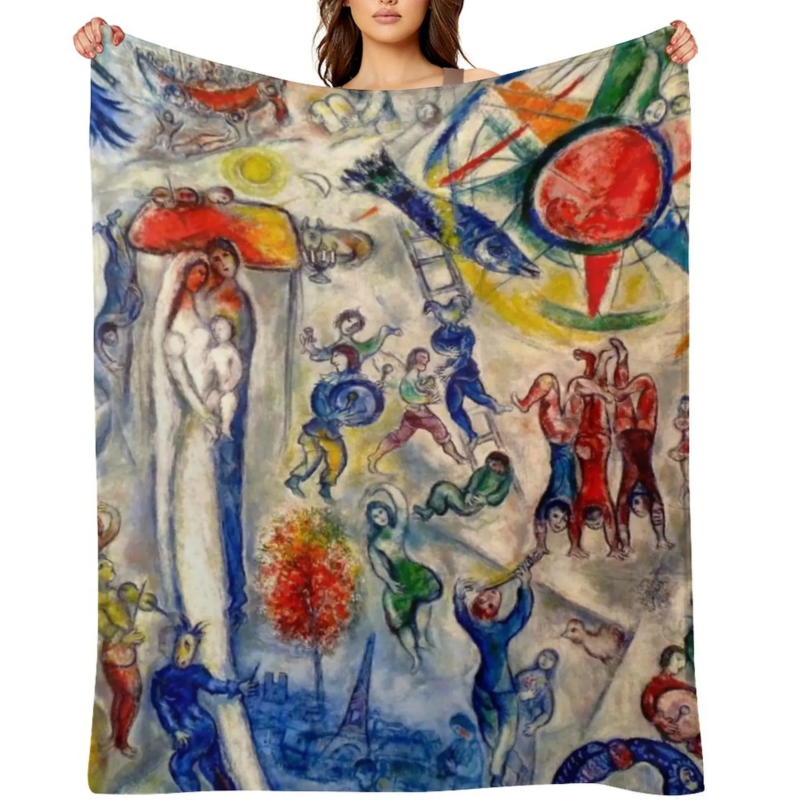 

marc chagall paintings marc chagall artwork Throw Blanket Personalized Gift Soft Big heavy to sleep Blankets