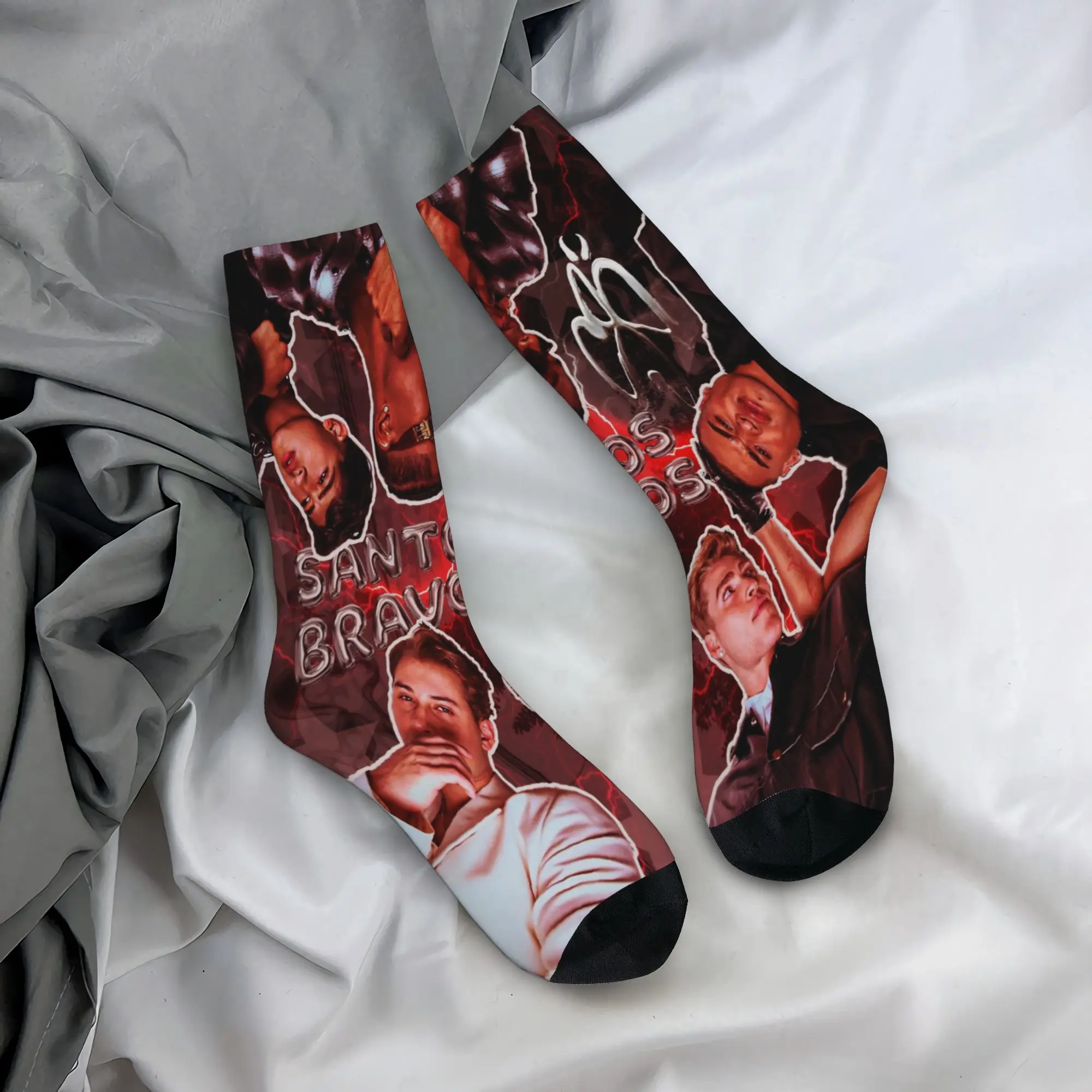 Santos Bravos boy group Design Dress Socks Accessories for Unisex Cozy Dress Socks