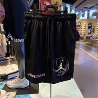 Jordan Men's Breathable Shorts, Moisture Wicking, Mesh Breathable, Quick Drying, Comfortable, Sporty Basketball Pants, Black