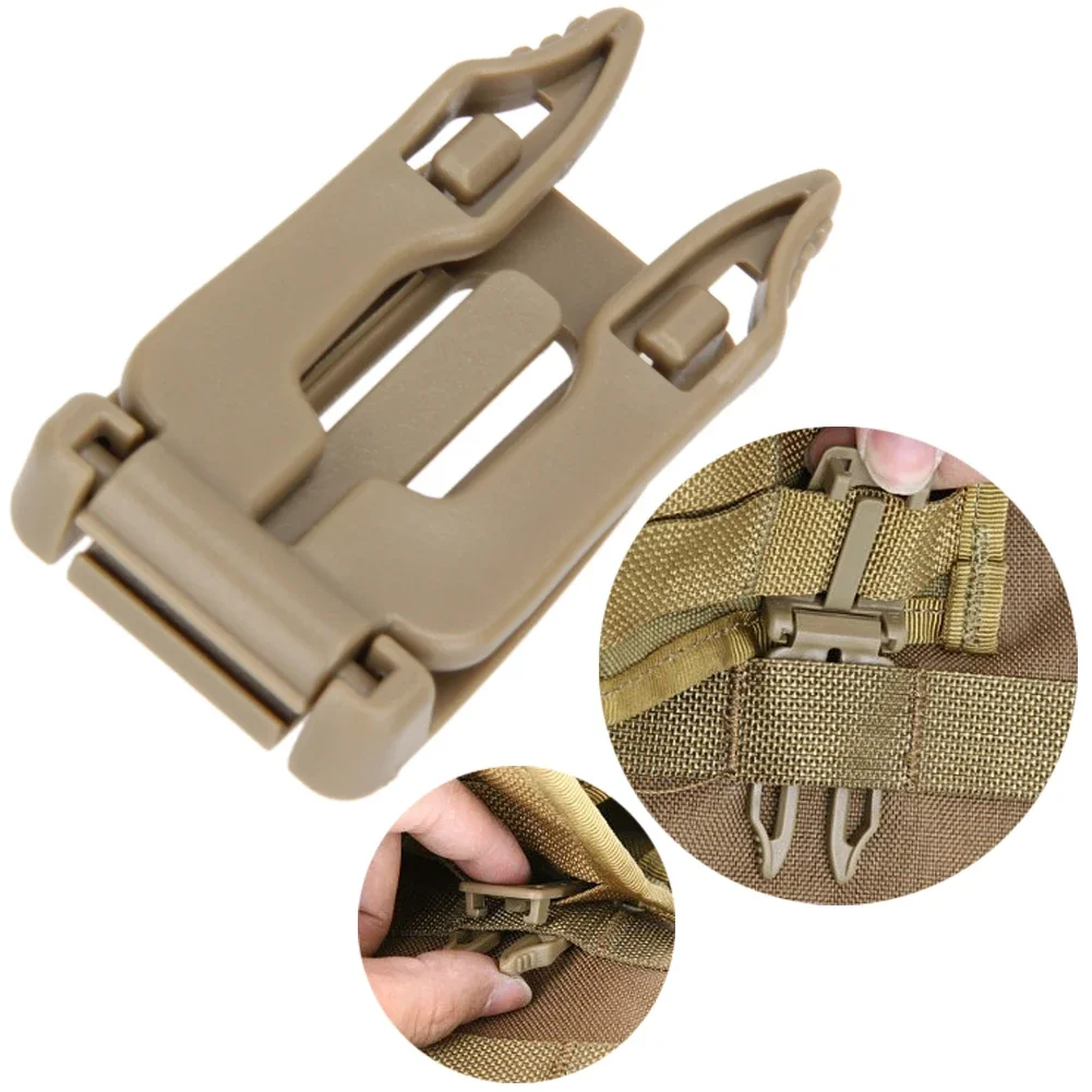 5/2pcs Backpack Carabiner Tactical Buckle Clip Strap EDC Webbing Connecting Buckles Clip Quick Slip Keeper