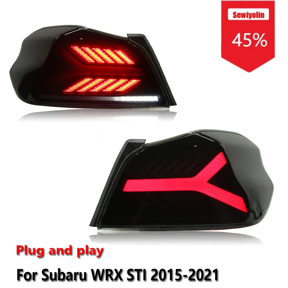 

Sewiyolin автомобильные светодиодные задние фонари в сборе для Subaru WRX STI 2015-2021 авто противотуманные DRL тормозные указатели поворота Plug and Play
