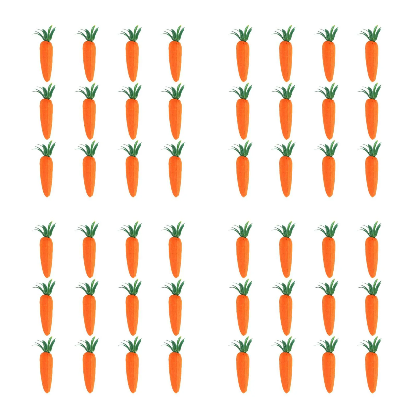 

48 pcs Artificial Carrot Ornaments Realistic Fake Carrot Food Models Vegetable Props for Easter Party Home Decor