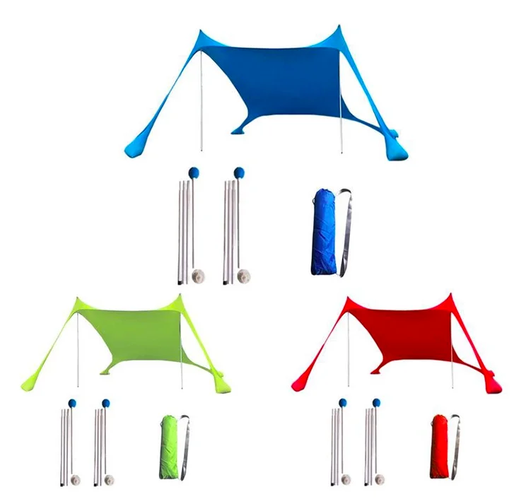 2026 Family Cheap Lycra Fabric Lightweight Beach Sun Shade Shelter Tarp Tent for Outdoor Campingpromote sales