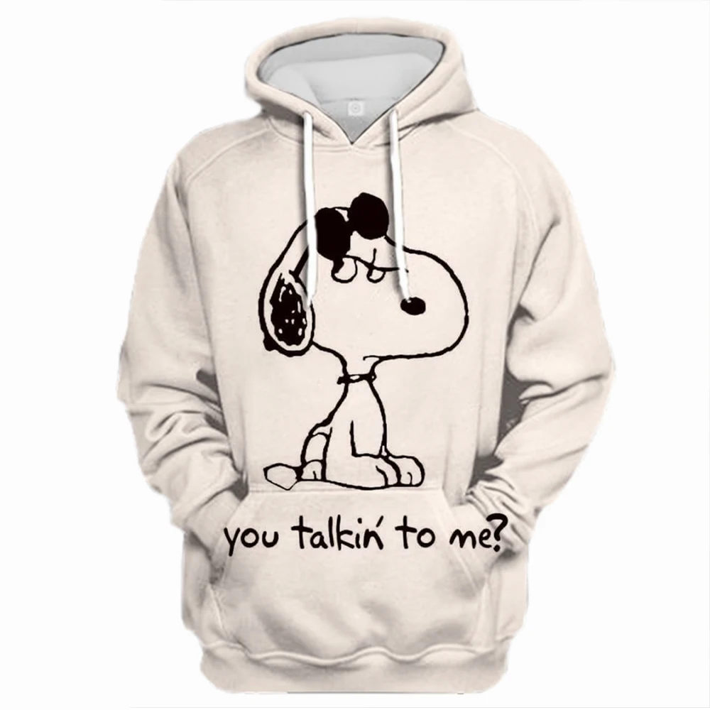 Snoopy cartoon print Women Sweatshirt Long Sleeve Crewneck Graphic Hoodie Clothes Couple Valentine's Day Gift Womens Clothes