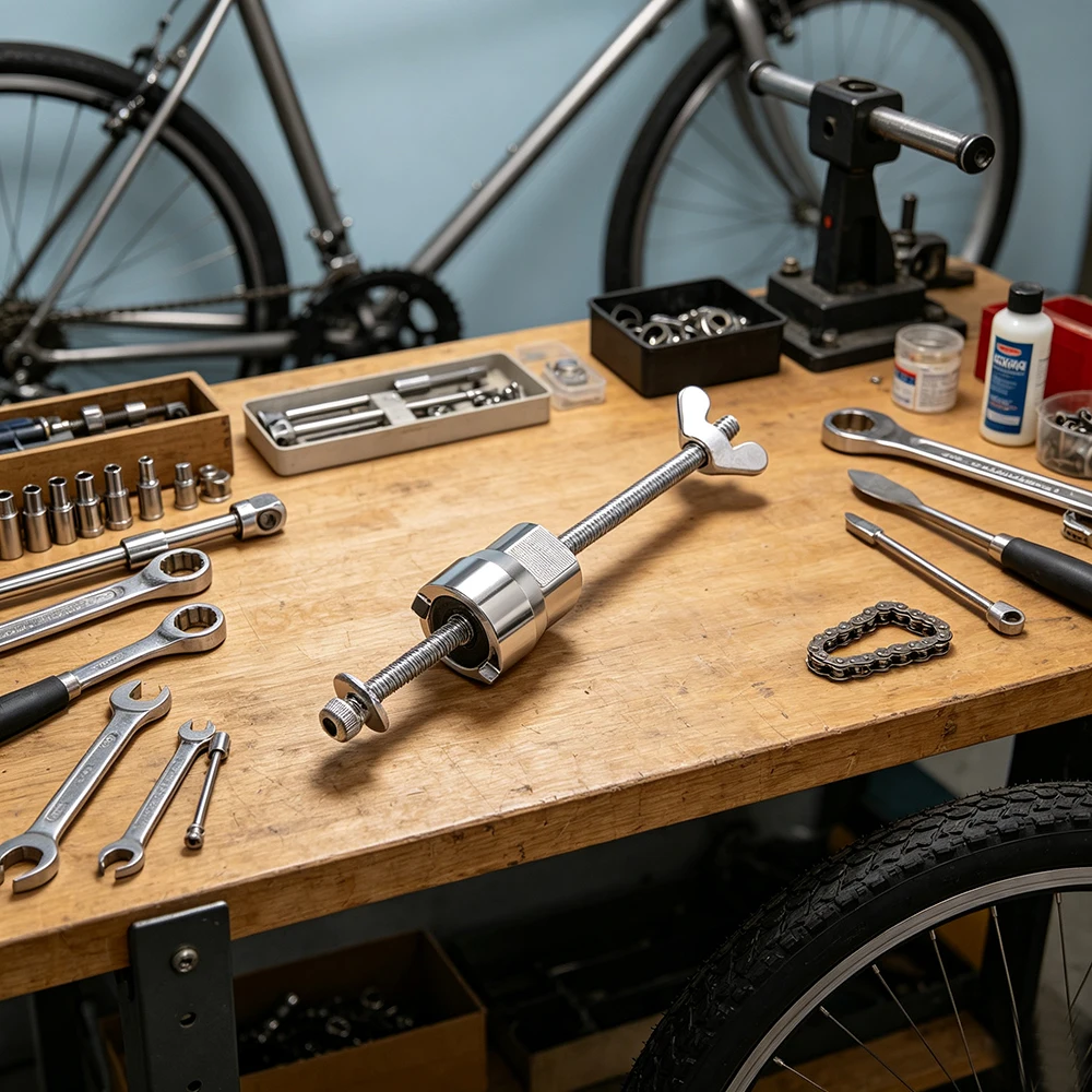 Bicycle Freehub Remover Hub Body Installer Slotted Socket Wrench Hub Remover Repair Tools 4 pcsO-rings Special-shaped Tool Hook