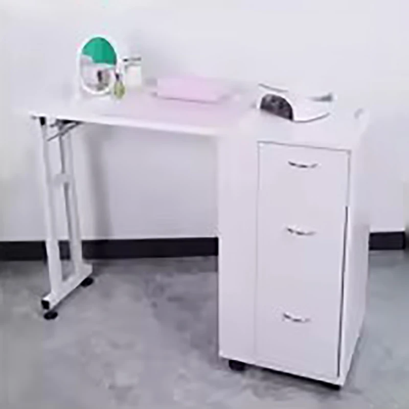 طاولة مانيكير بسيطة أظافر واحدة قابلة للطي محمولة مانيكير ميسا دي مانيكير أثاث صالون الأظافر التجاري #5