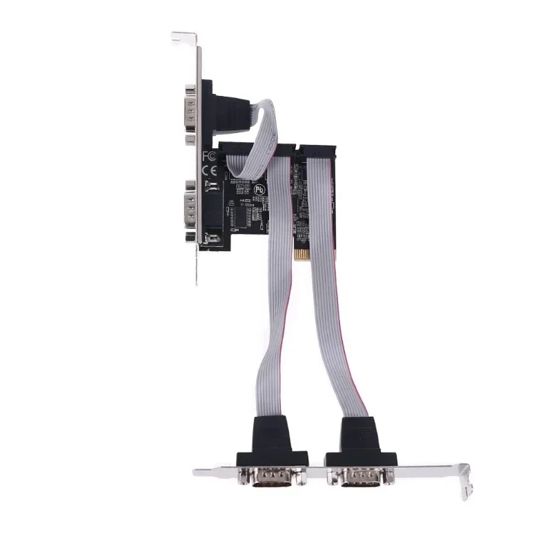 PCIe 4 Ports Serial Add on Card Multi RS232 DB9 COM Expansion Riser Adapter Converter Asix 99100 Chipset