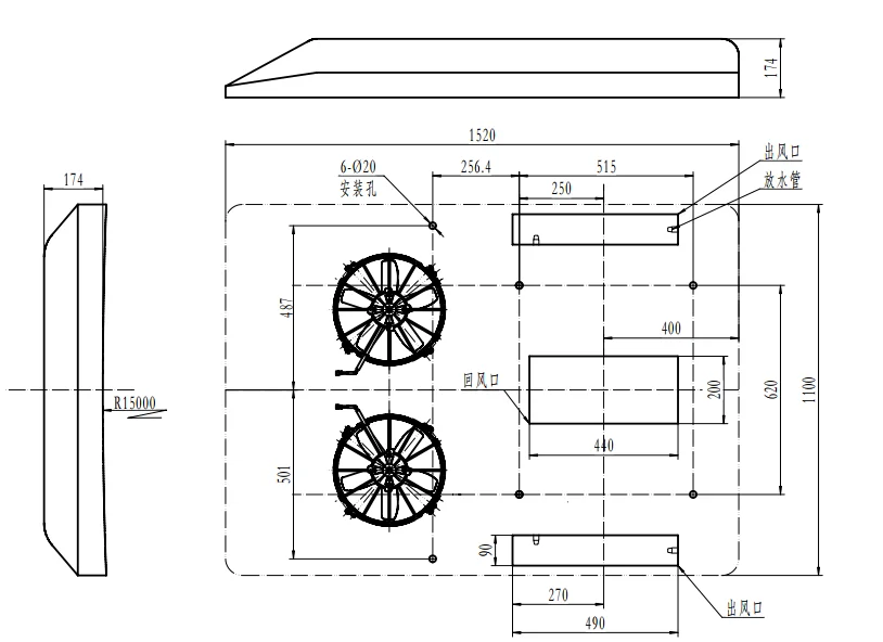 Heavy duty roof installation AC unit IP65 school bus waterproof and dustproof tourist bus AC12