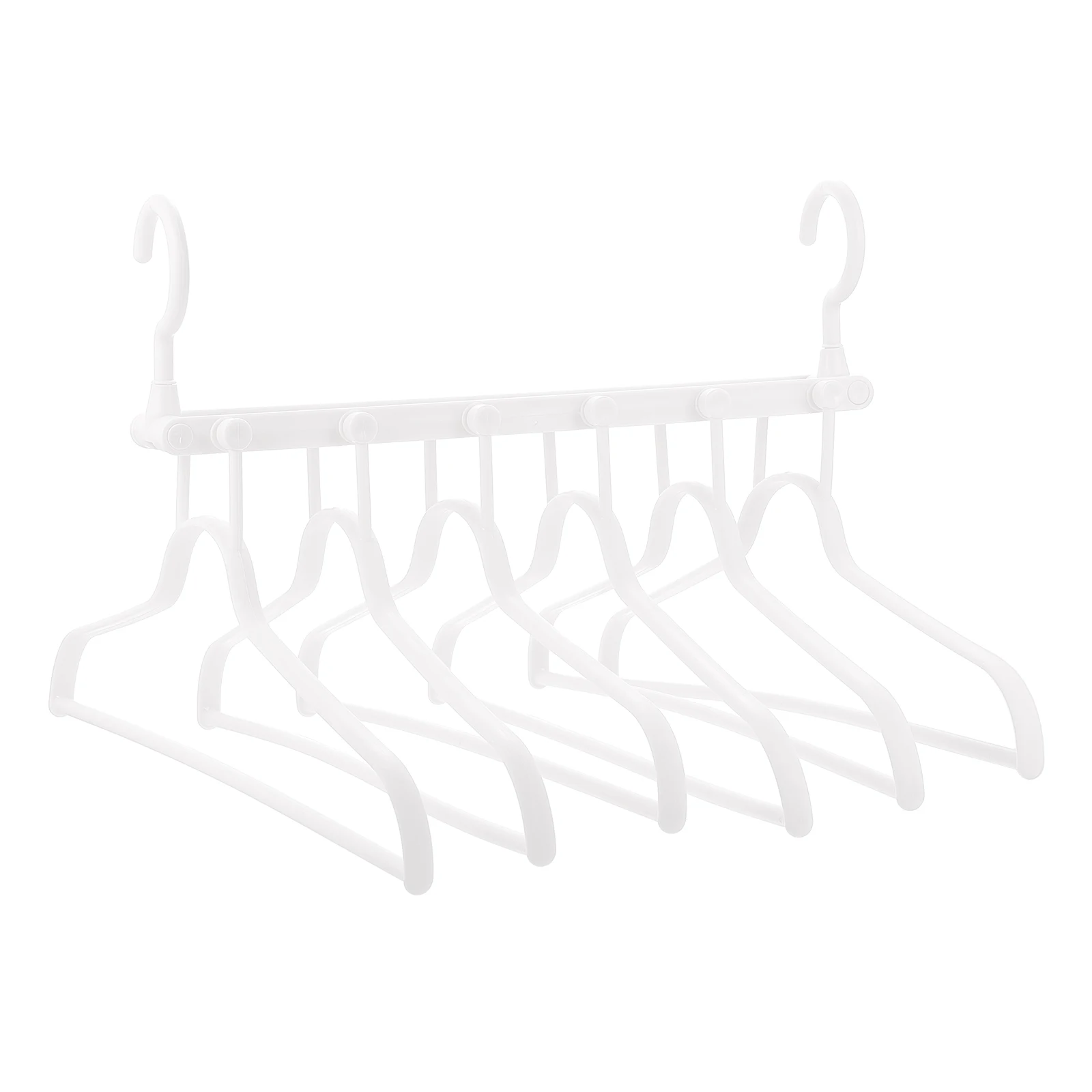 

Plastic Tiered Hangers Multilayer Clothes Rack Folding White Travel Drying Smooth Wardrobe Closet ganizer Space Saving Hanger