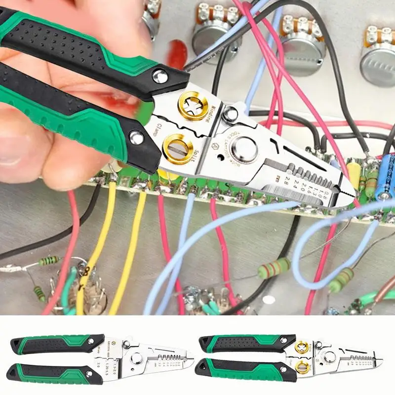 Ferramentas de descascador de fio multiferramenta alicate crimper cortador de cabo multifuncional ferramenta de descascamento alicate de friso ferramenta chave