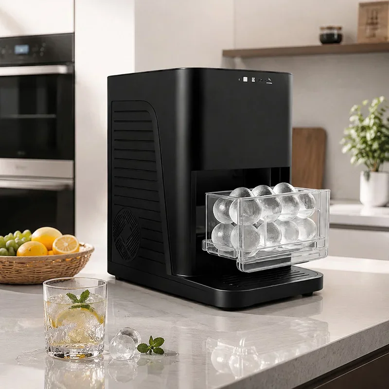 YH1509 Spherical Ice Maker, 15KG/24H Ice Cube Maker, Ice Maker Specifically Designed for Whiskey Bars