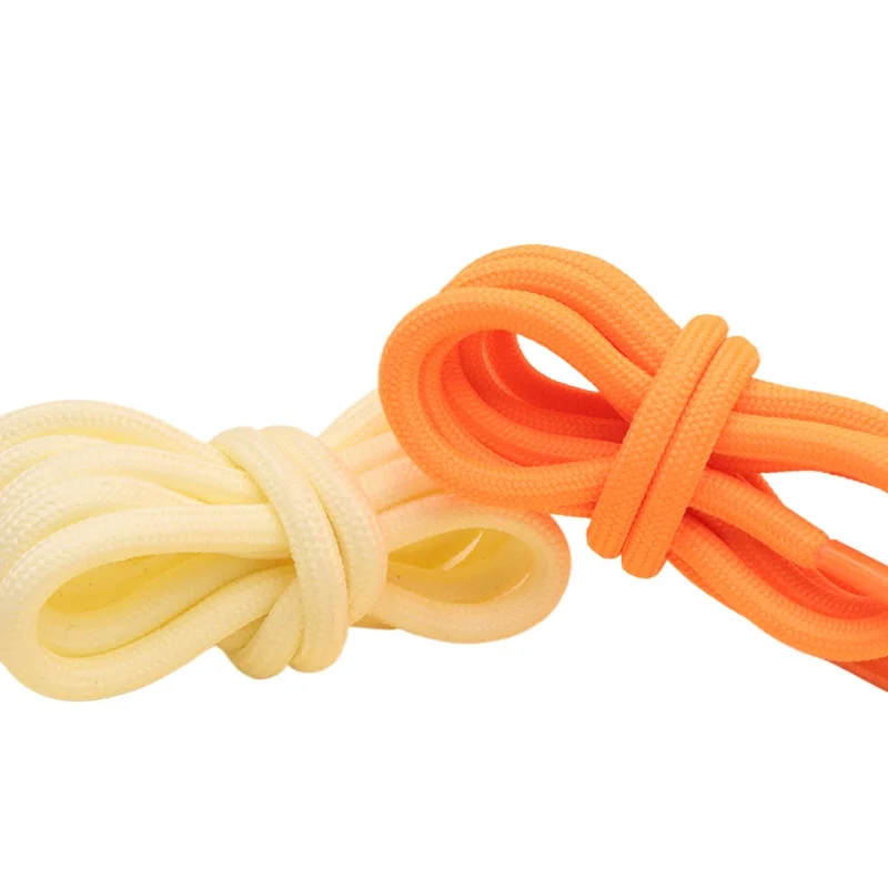 Thick 5mm Round Polyester Solid Color Shoelaces Multiple Color Durable Replacement Laces for 6-8 Eyelets Shoes Sneakers Boots