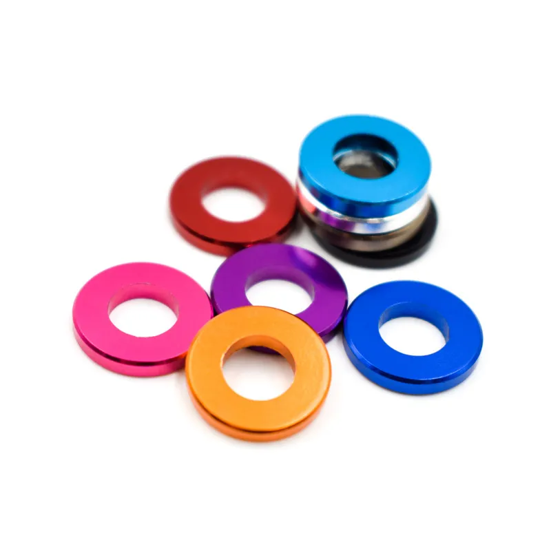 10pcs/lot M5 M6 M8 M10 Aluminum alloy flat washer gasket anodized Multi-color alu washer for RC DIY Model