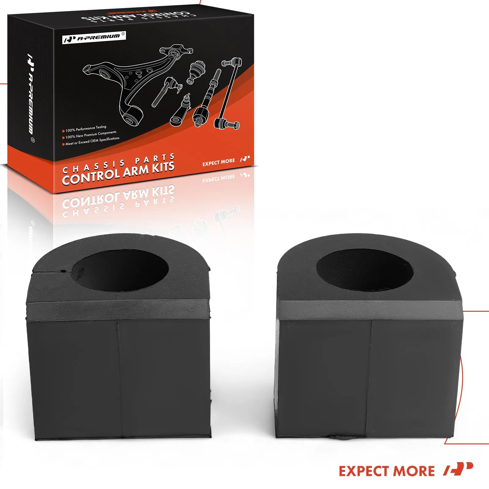 A-Premium 2x Front To Frame Sway Bar Bushing Kit for Chrysler Sebring 2001-2006 Dodge Stratus 2001-2006 4879307AA