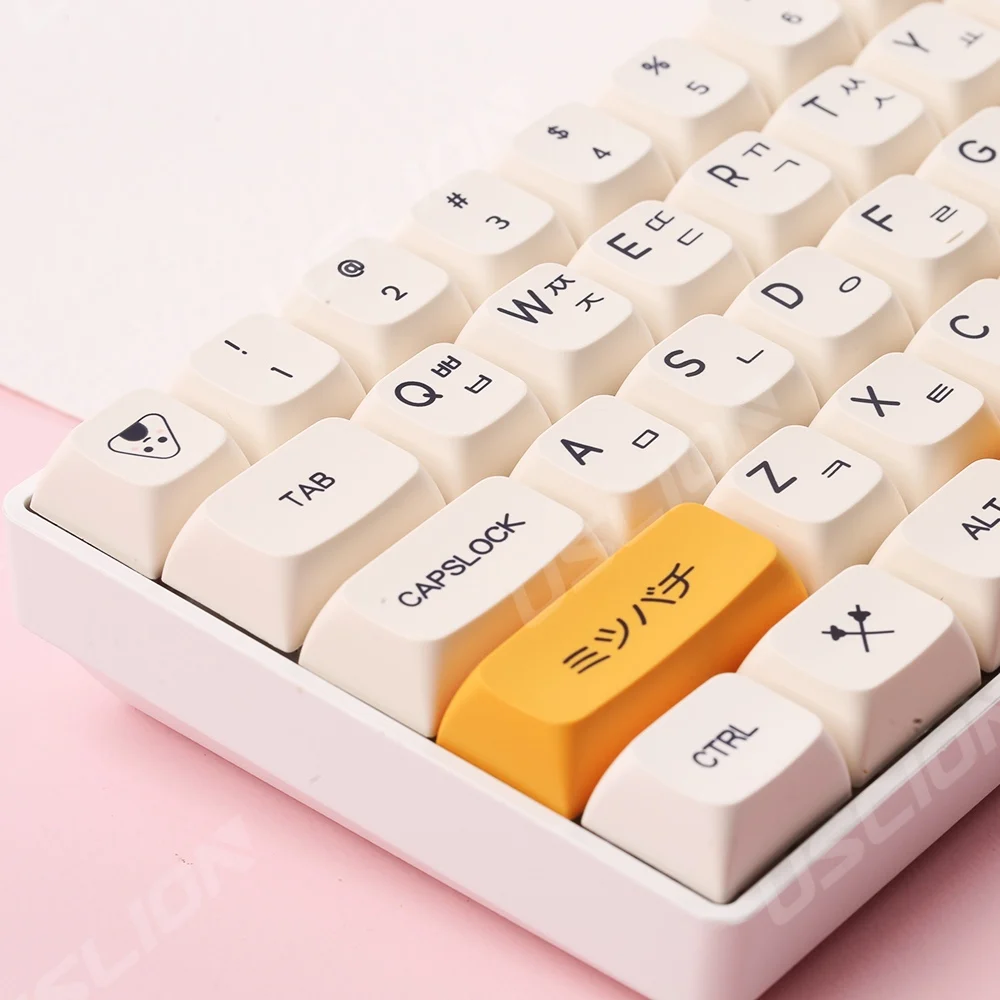 140 Keys Cute Honey Milk PBT Keycaps XDA Profile Dye Sublimation For Cherry MX Switches Mechanical Korean Japanese Keyboard Caps