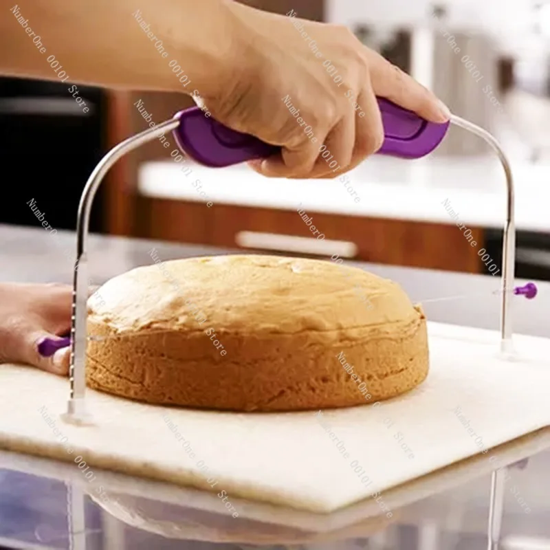 Adjustable Stainless Steel Cake Slicer,10-Inch Layer Cutter,Baking DIY Cake Cutting Saw for Professional Home Use