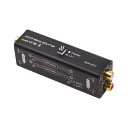 Portable 2 Channels RCA Ground Loop Isolator Professional Hum Eliminator Audio Signal Isolator Noise Filter Musical Accessories