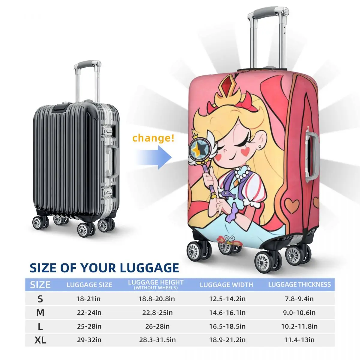 غطاء حقيبة Star Vs The Forces Of Evil لحماية مستلزمات الأمتعة الممتعة للعطلات التجارية #6