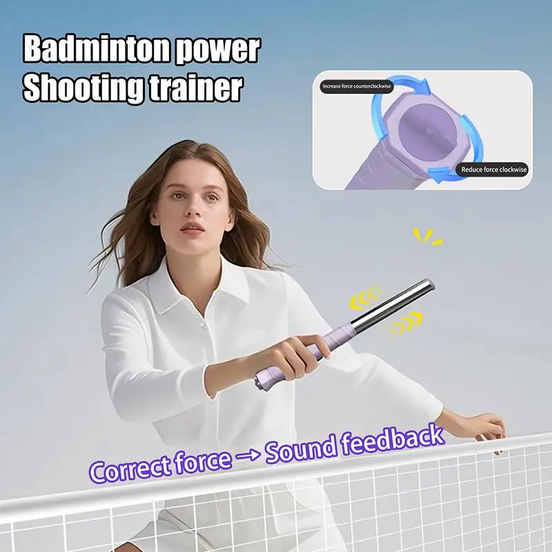 New Badminton Swing Training Aid Adjustable Strength Correct Swing Posture For Beginners Daily Wrist Training Practice