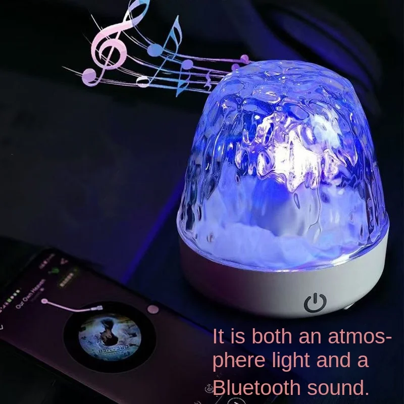 Bluetooth speaker, water ripple light, room, back to school atmosphere light, romantic speaker, bedside night light