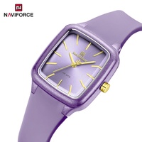 NAVIFORCE Girls Youth Fashion Watch Lightweight Silicone Minimalist Dot Line Waterproof Watches Casual Women Quartz Wristwatch