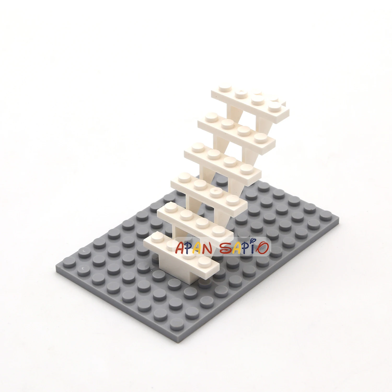 5 pçs diy blocos de construção escada 7x4x6 figura grossa tijolos educativos brinquedos criativos para crianças tamanho compatível com 30134
