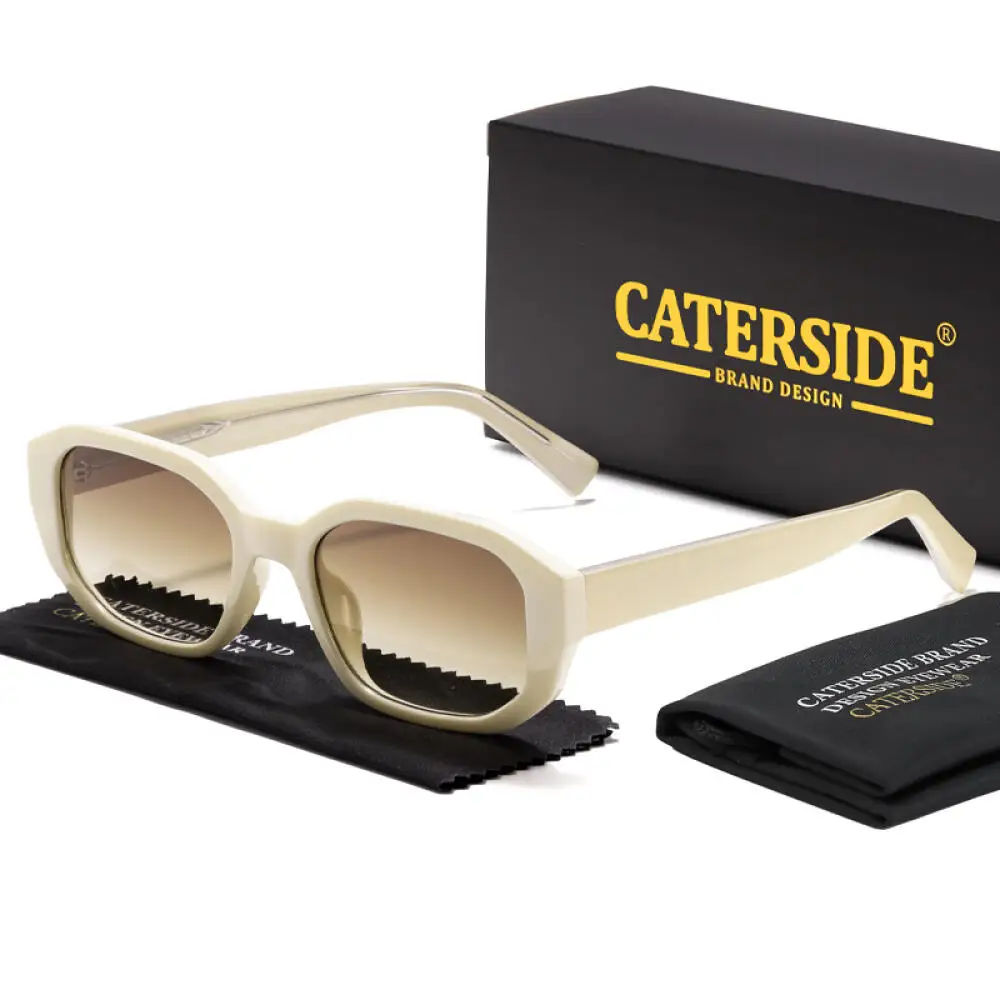 CATERSIDE New Fashion Men Sunglasses Square Frame Design Core Insert Leg Woman Outdoor Travel Beach Ideal Gifts Eyeglass UV400