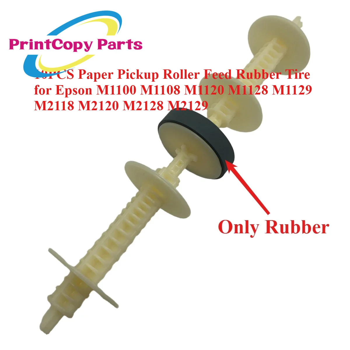 10PCS Paper Pickup Roller Feed Rubber Tire for Epson M1100 M1108 M1120 M1128 M1129 M2118 M2120 M2128 M2129 Separation Tire