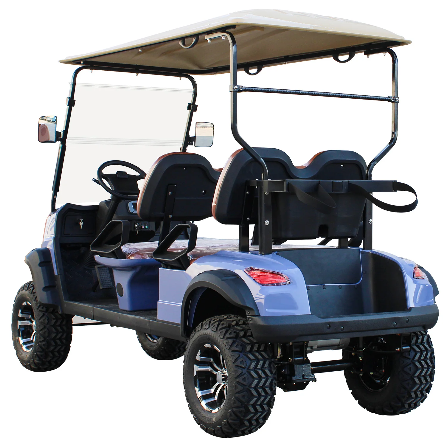 ISO BV TUV Certified 4 Seater Forward Facing Electric Lifted Golf Buggy Carts