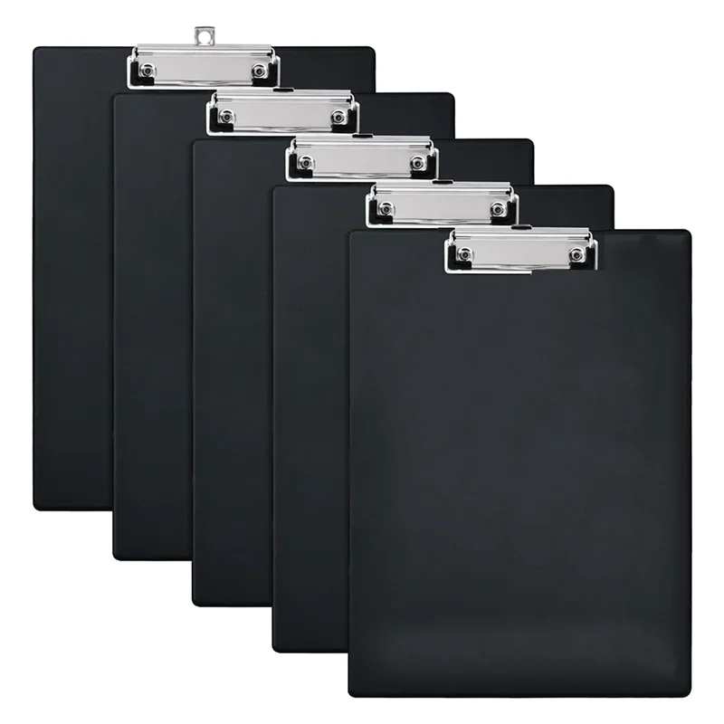 Latest Plastic Clipboards, (Set Of 5) Clipboard With Low Profile Clip, 8.9 X 12.3 Inch Clip Boards For Office, School
