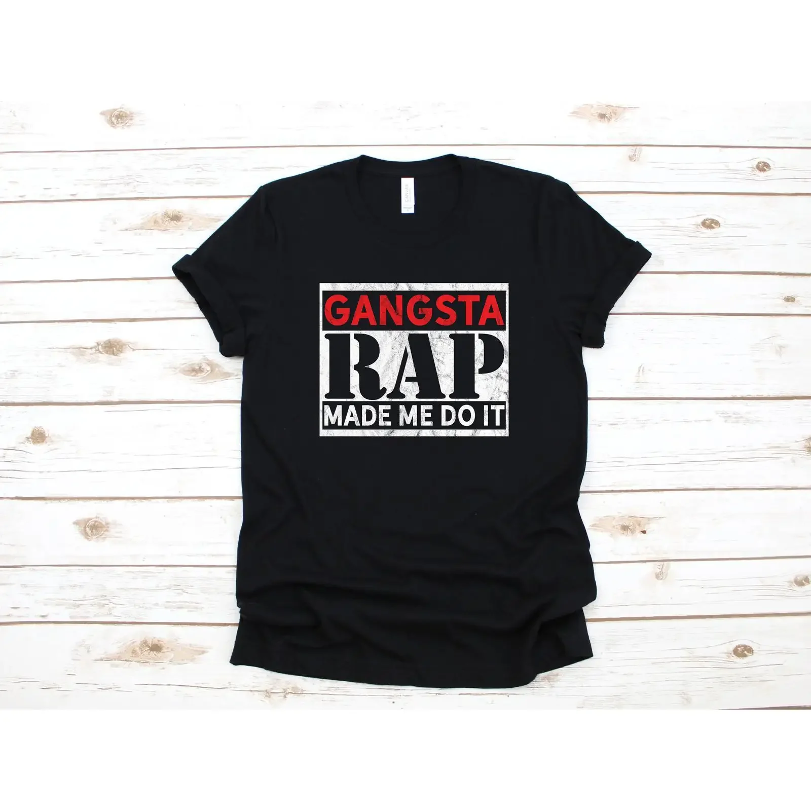 Funny Gangsta Rap T Shirt Hip Hop SweaT Long Sleeve Kids Apparel  vintage Washed Casual Soft graphic Top For Everyday Wear