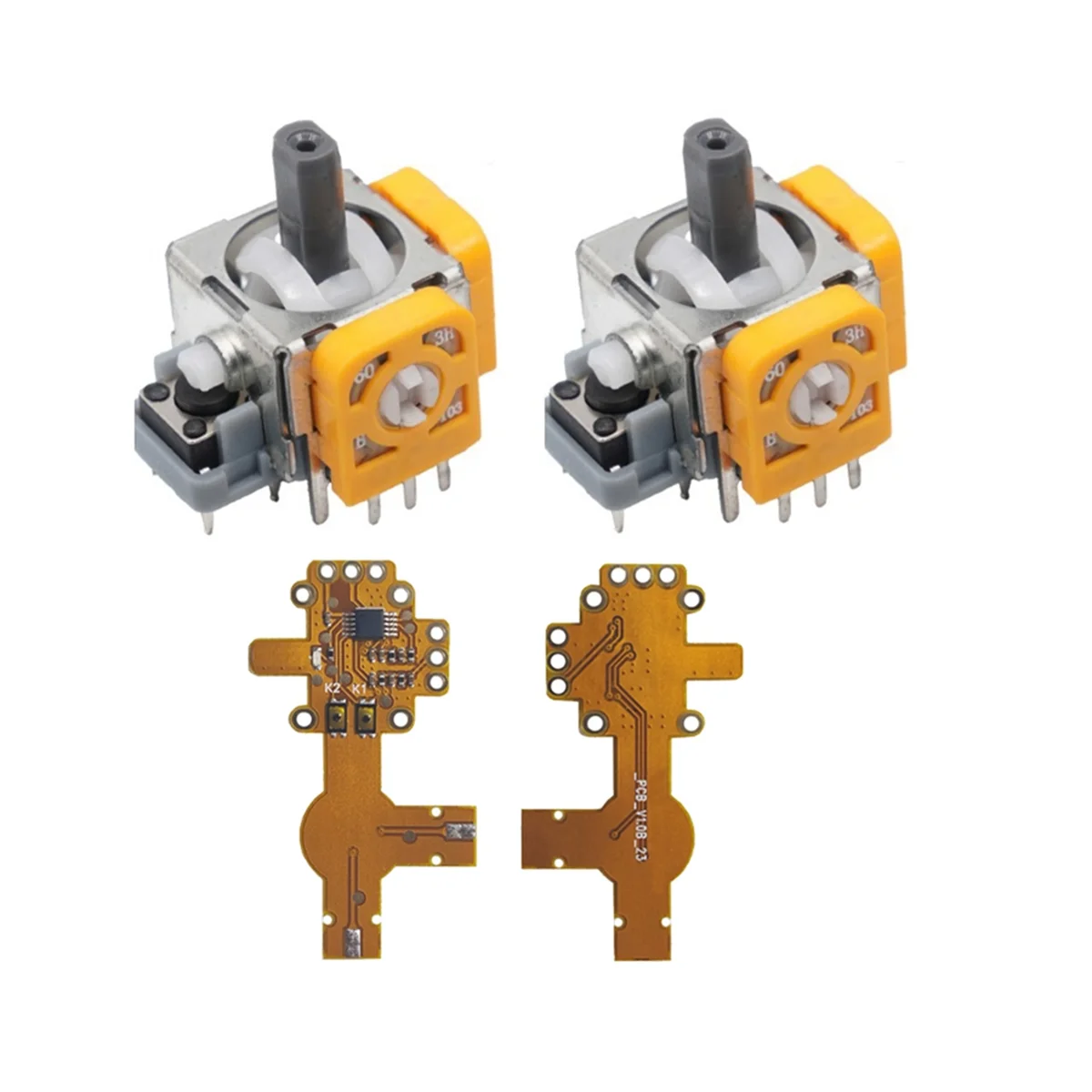 2PCS 3D Analog Joystick+Calibration Board for Game Console Joystick Effect & Joystick Center/Outer Ring Calibration