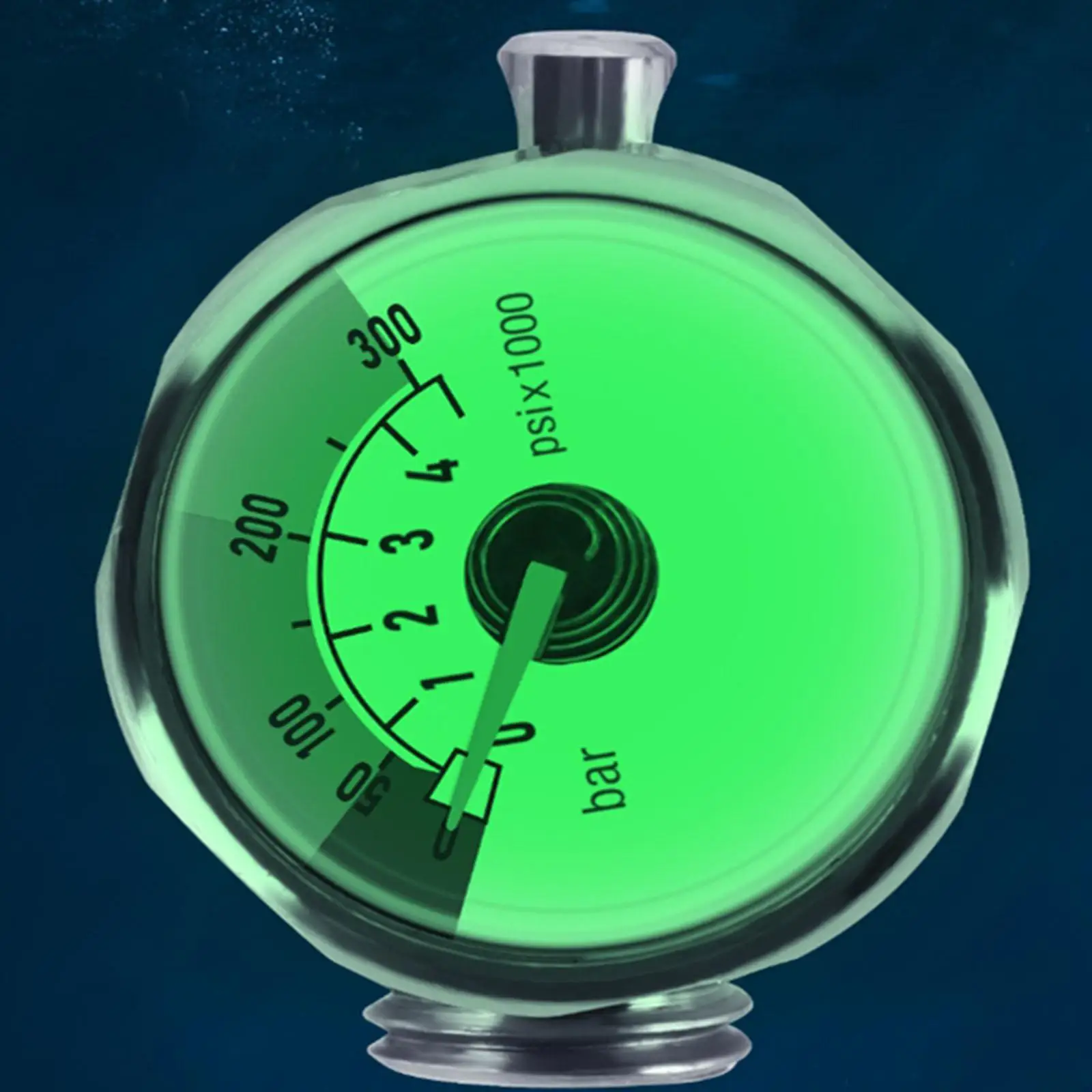 Scuba Diving Pressure Gauge Carbon Fiber 360 Degree Rotatable Durable Indicator for Professional Diving Gear Kit