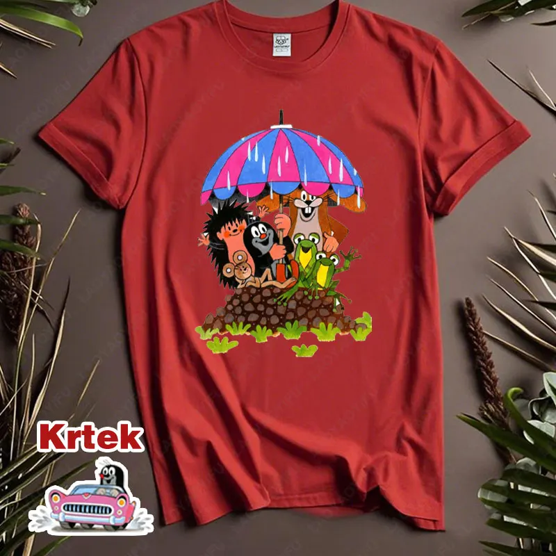 Couple The Mole Story Krtek Funny Printing TShirts Loose Crewneck Breathable Cotton Tees Men Women Fashion Casual Kawaii Tops