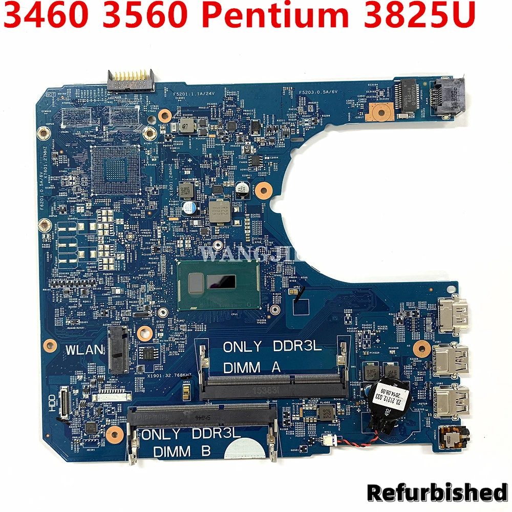 CN-0TJ0DH 0TJ0DH TJ0DH For Dell Latitude 3460 3560 Laptop Motherboard 85GK8 14290-2 W/ Pentium 3825U 100% Working