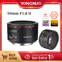 YONGNUO 50mm F1.8 II F1.8 Large Aperture Bokeh Effect Camera Lens Auto Focus Lens for Canon EOS 700D 750D 5D 600D DSLR