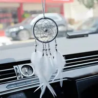 Hanging Ornament Dream Catcher Car Rear View Mirror Wind Chimes Wall Hanging Pendant Feather Room Decorations