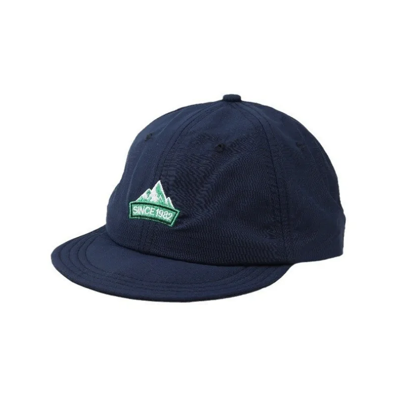 

New Mountain Embroidery Turned Eaves Street Sunshade Baseball Cap Spring and Summer Quick-drying Men Camping Flat Edge Hat