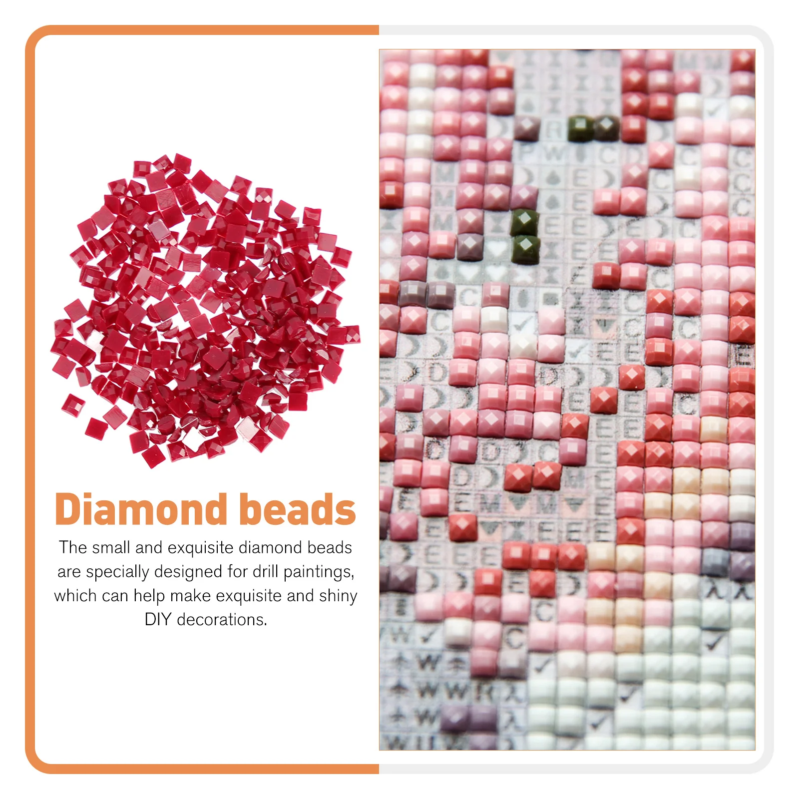 

36 Bags Square Diamonds Beads Decorative Multifunctional DIY Flat Drill Painting Craft Accessories Exquisite Resin Shine Colors