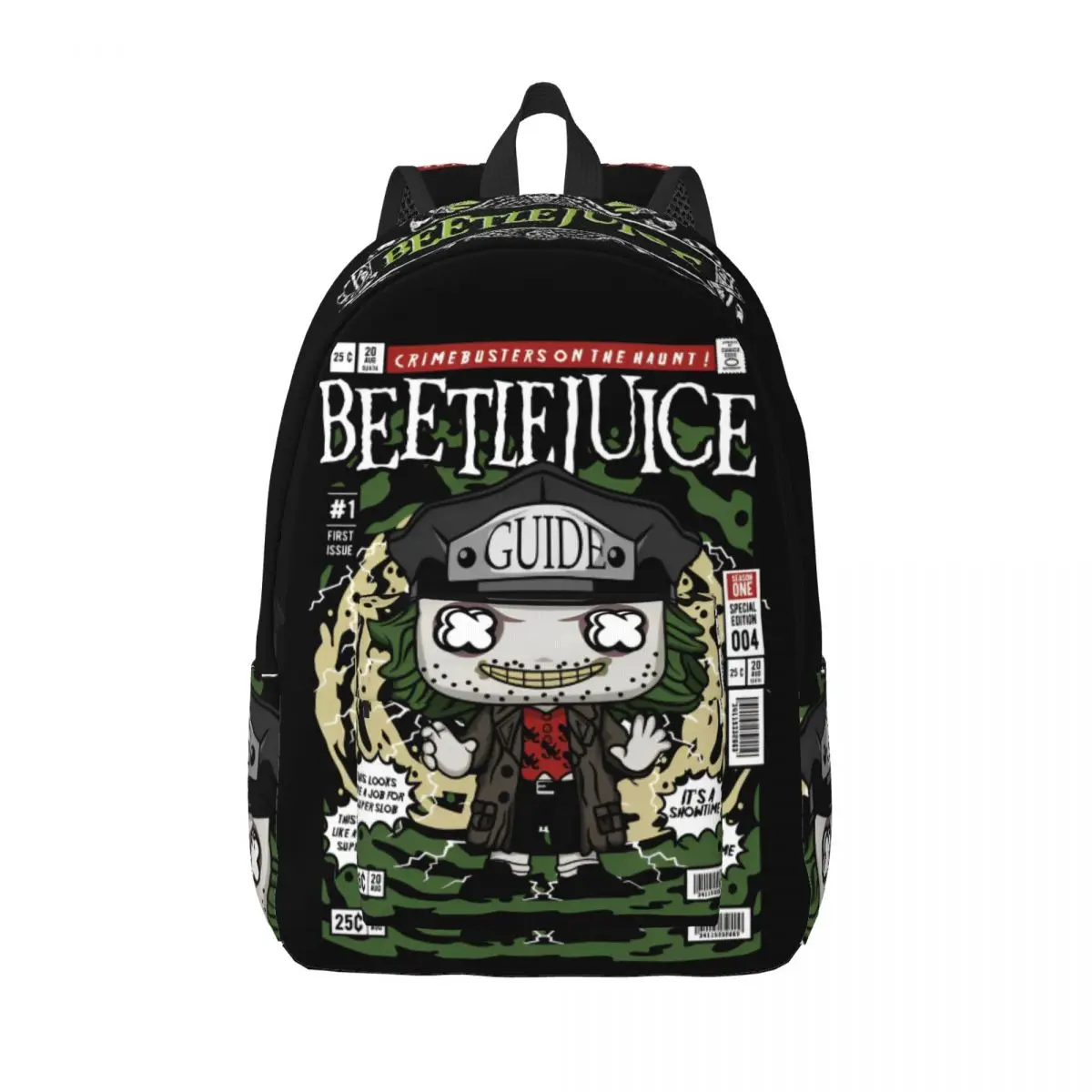 B-Beetlejuice Spooky Movie Ghost Backpack Men Women Student Business Daypack Halloween Horror College Shoulder Bag Outdoor