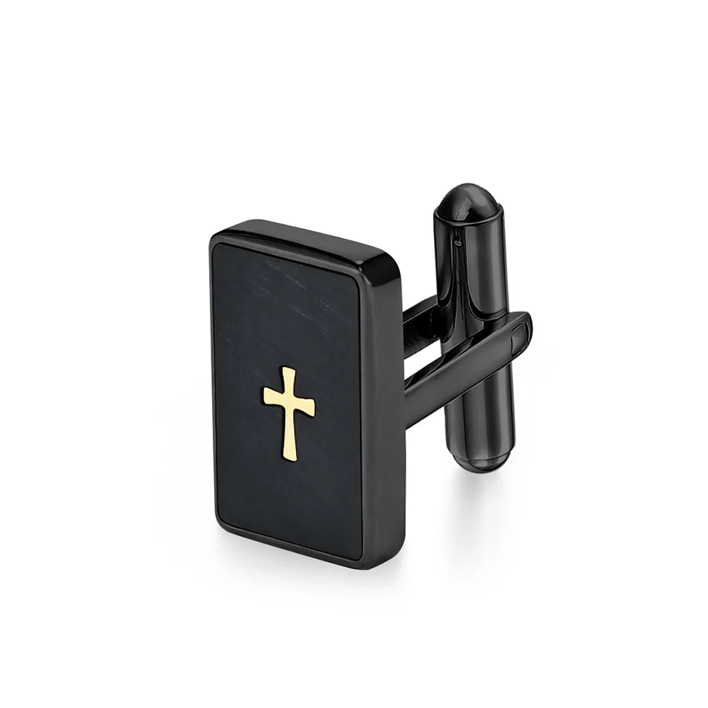 أزرار أكمام للرجال كروس، أزرار أكمام مربعة عالية الجودة من الفولاذ المقاوم للصدأ، ملحقات قميص بدلة مأدبة الزفاف