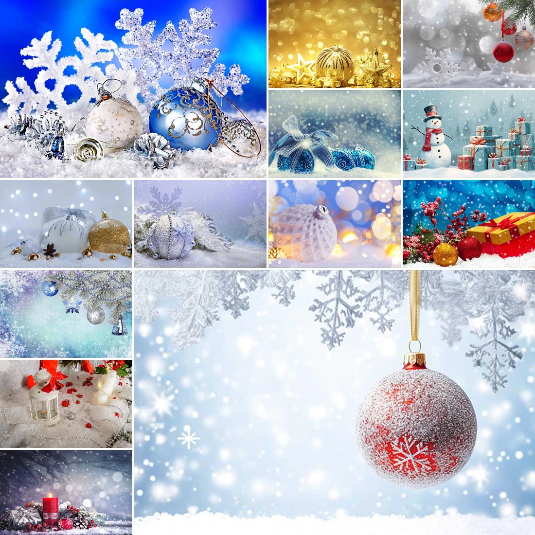 

MOON.QG Christmas Background For Photography Backdrops Snowflake Baubles Gifts Pine Photo Wallpaper Baby Shower Studio Photozone