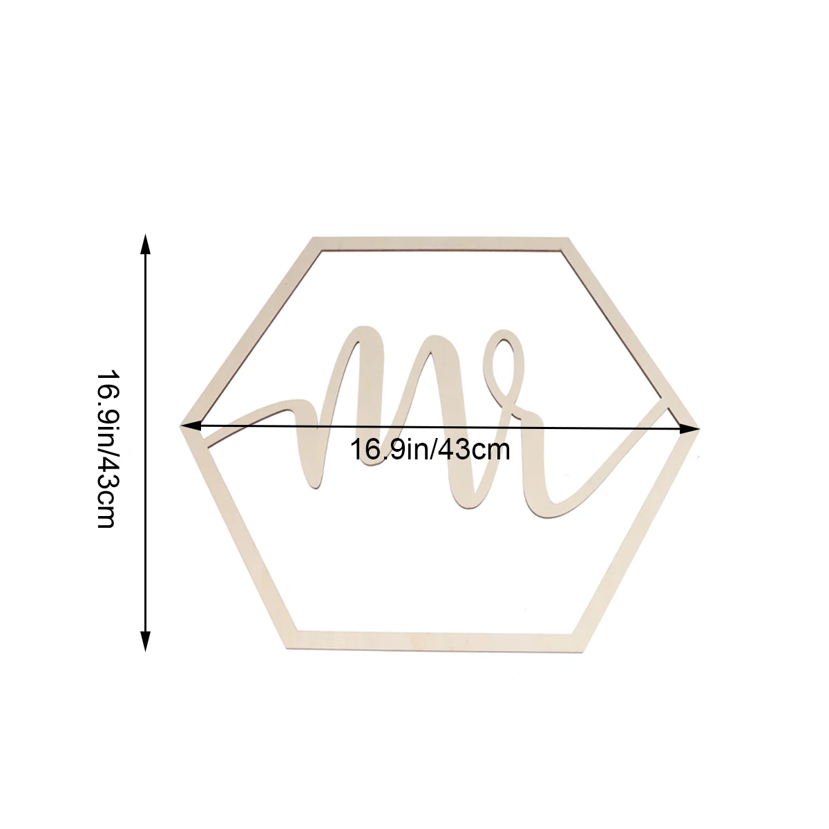 

Wooden Mr Decor Hexagonal Wedding Chair Signs Banner Retro Chic Mr Mrs Wedding Decor Photo Props DIY Decoration Party Supplies