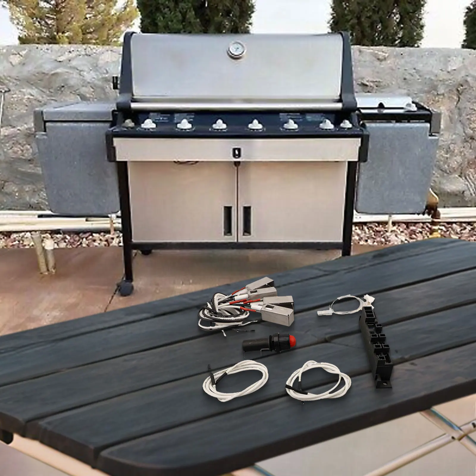 Easy Installation BBQ Ignition Kit Family Barbecue 6 Output Generator Built For High Temperatures Compatible With Summit