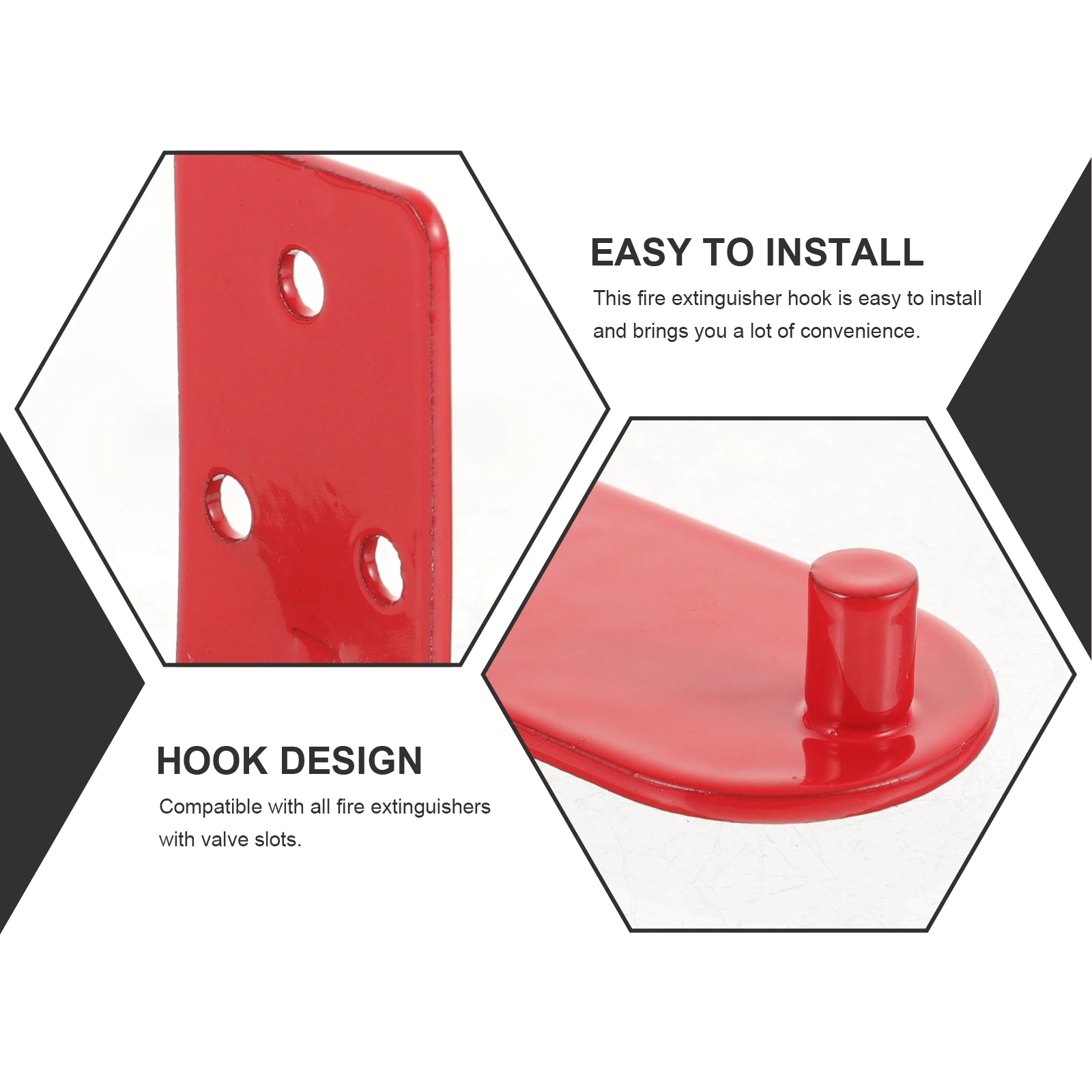 

Fire Extinguisher Hook Heavy Duty Wall Mount Iron Bracket for Extinguishers Holder Smooth Surface Durable Material Professional